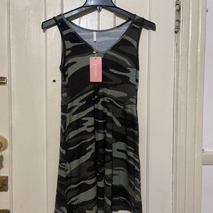 BISHUIGE Women Summer Casual V Neck T Shirt Dresses Size S